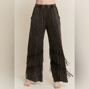 J.Her Dance With Me Mineral Washed Fringe Western Pants
